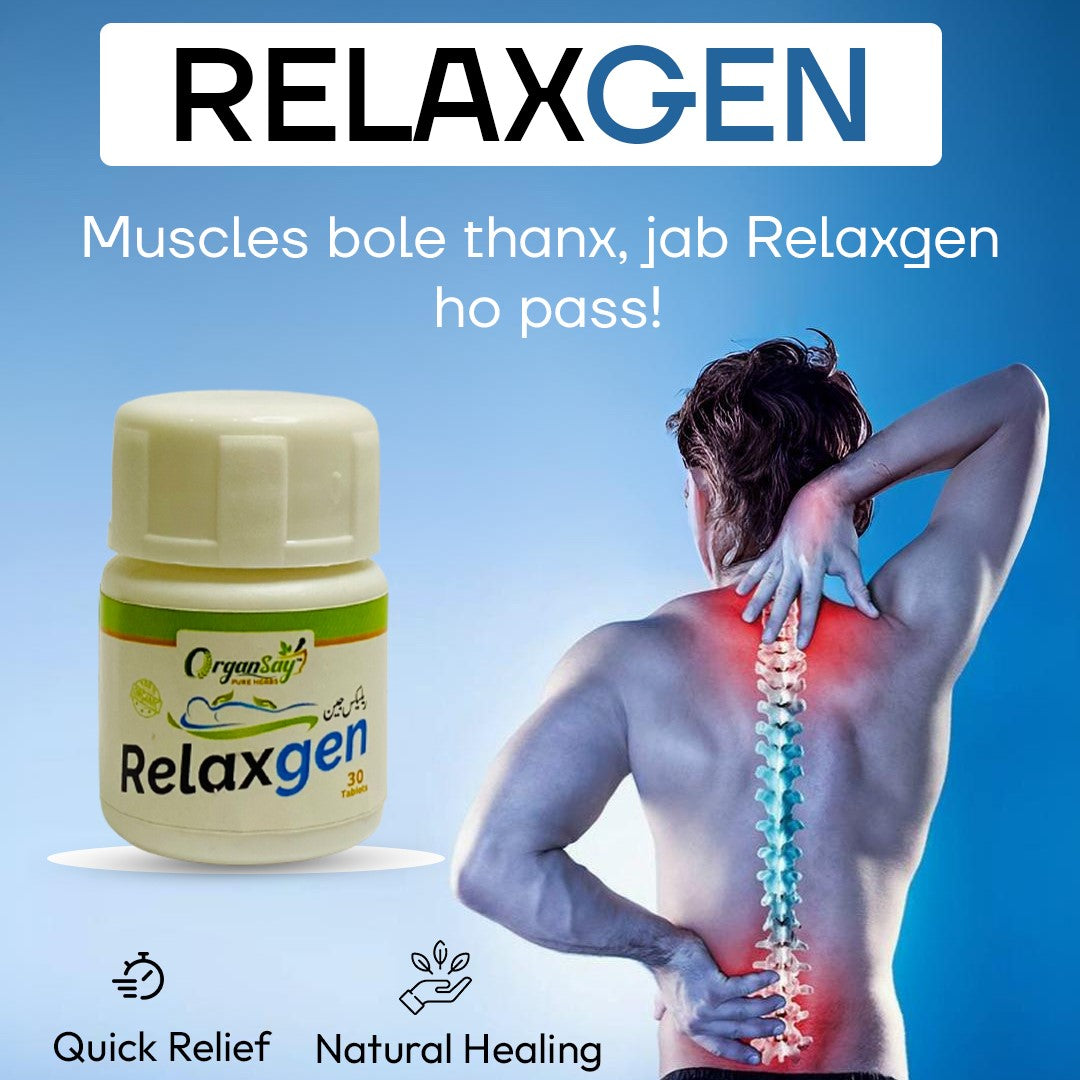 Relaxgen – Natural Stress Relief & Muscle pain (Tablets-30)