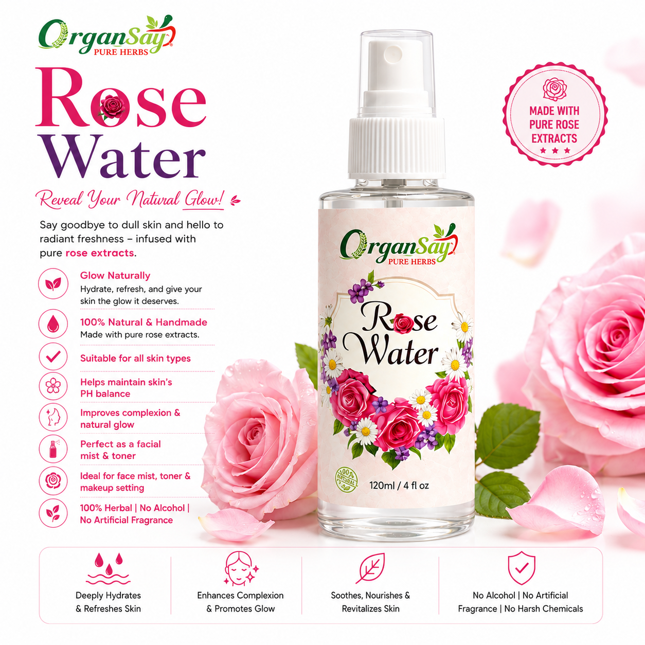 Rose Water – Pure, Refreshing & Natural!