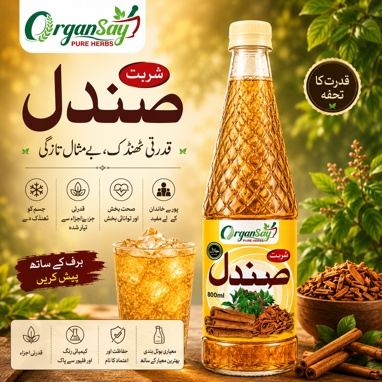 Sharbat Sandal – Natural Coolness 800ml