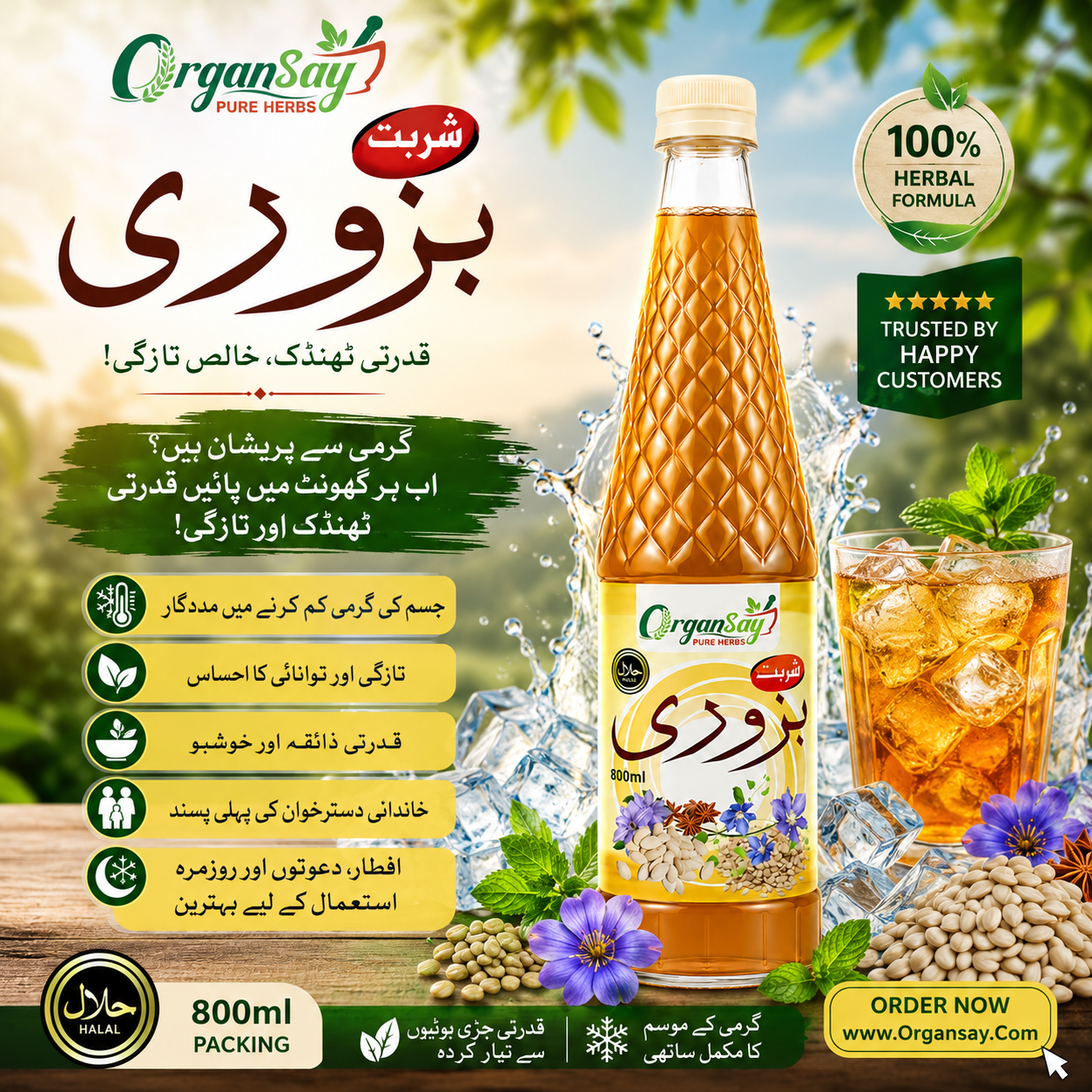 Sharbat Bazoori – Natural detox 800ml